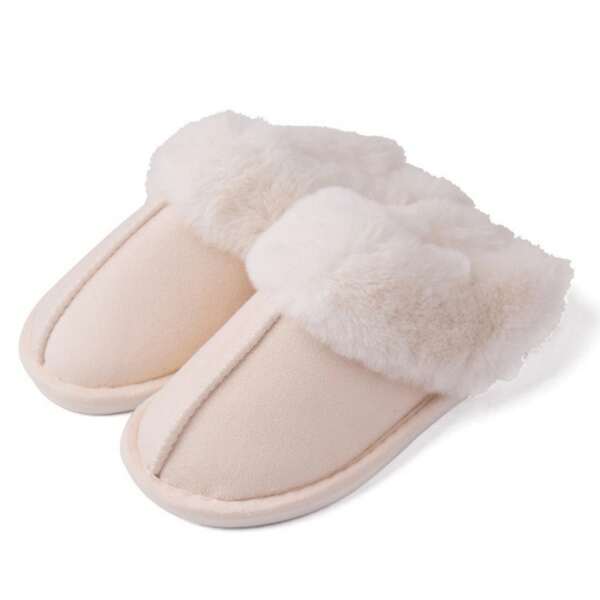 Cozy Women's Slip-On Moccasins With Non-Slip Platform - Ideal For Winter Home Comfort In Soft Plush Fleece Warm House Slippers Women Shoes